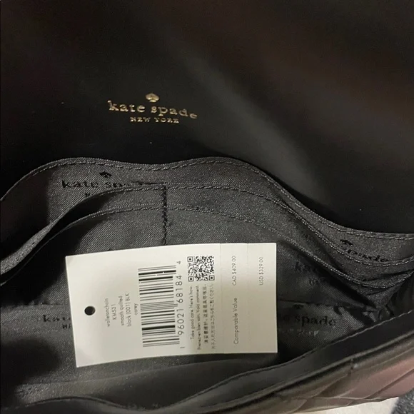 Kate Spade Mini Carey  Black Quilted crossbody - Picture 6 of 7